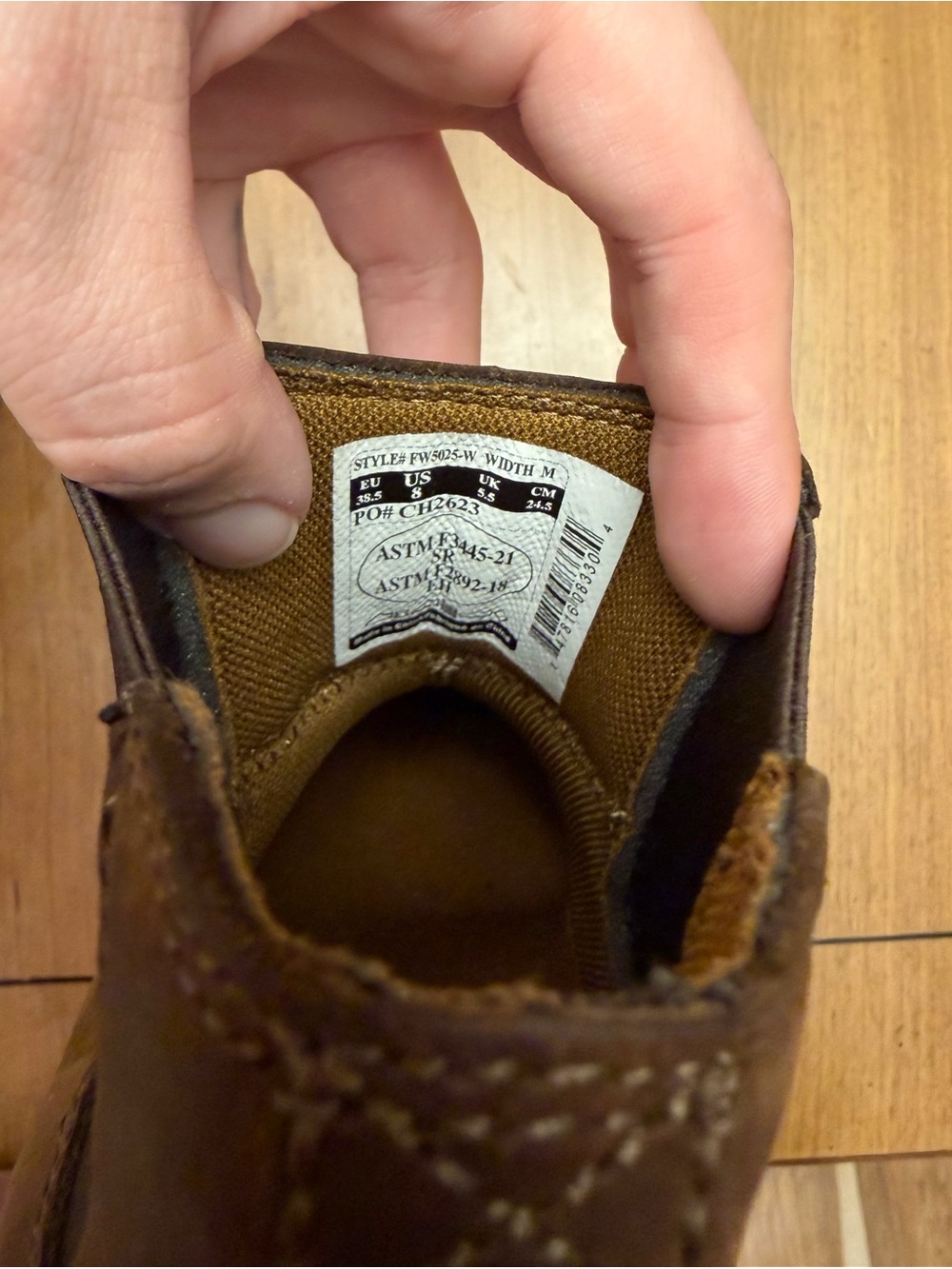 Carhartt Leather Wedge Chelsea Boots Brown | Farmhouse Cabincore Utility Fall |8 - Picture 8 of 8